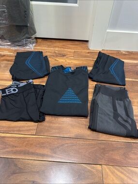 Football LOT of Base Layer Leggings and Long Sleeve Top